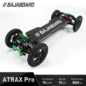 BAJABOARD ATRAX PRO Electric Scooter 10"Off-Road Skateboard Canadian Maple Board 75km Long Range Commuting 150kg Load Capacity 2WD