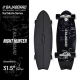 BAJABOARD 31.5" Land Surfboard Eco-Friendly Lightweight Aluminum Alloy Dark Hunter Land Rush Ski Board No-Pedal for Adult