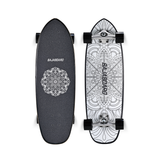 BAJABOARD Eco-Friendly Lightweight Canadian Maple Fiberglass Diamond Tail Land Surfboard No Pedals Required for Beginners