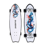 BAJABOARD 31.5" Land Surfboard Wavebreaker Ski Board Lightweight Eco-Friendly Aluminum Alloy Diamond Tail Design No Pedals