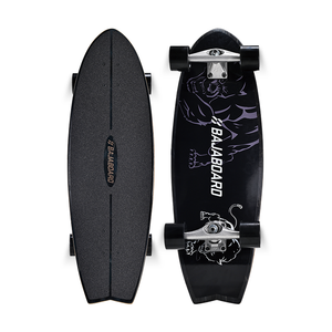 BAJABOARD 31.5" Land Surfboard Eco-Friendly Lightweight Aluminum Alloy Dark Hunter Land Rush Ski Board No-Pedal for Adult