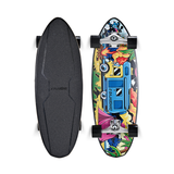 BAJABOARD Portable Surf Skateboard CX4 Trucks 30" Maple Deck Aluminum Alloy Carving Cruiser for Adults Beginners