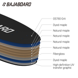 BAJABOARD Land Surfboard 30" Flame Jeep Design Metal Deck PU Coating Lightweight Skateboard ABEC-9 Bearings No Pushing Required