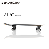 BAJABOARD 31.5" Land Surfboard Wavebreaker Ski Board Lightweight Eco-Friendly Aluminum Alloy Diamond Tail Design No Pedals