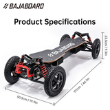BAJABOARD G4X Off-road Electric Scooter Four-wheel 4WD Shock Absorption All-terrain Adult E-skateboard Waterproof Lithium
